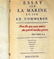 Boureau-Deslandes, André-François: Essay sur la marine et le commerce.