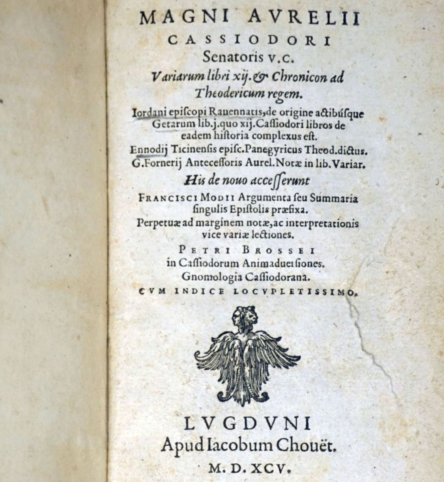 Cassiodorus, F. M. A.: Variarum libri XII et chronicon ad Theodericum regem.