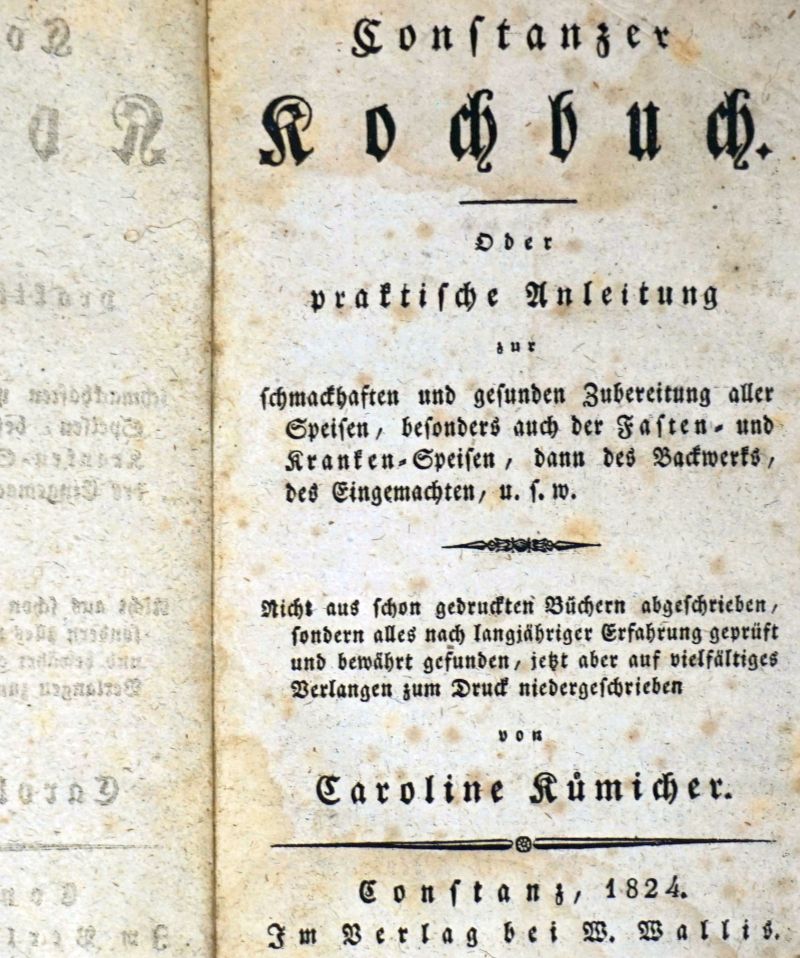 Kümicher, Caroline: Constanzer Kochbuch