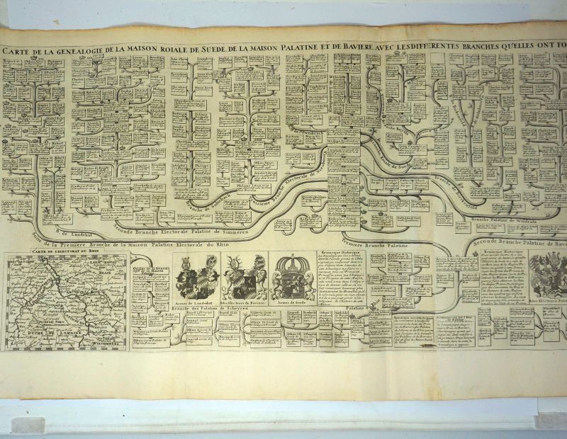 Königliche Ahnentafel: Carte de la genealogie de la maison royale de Suede, de ...