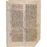 Breviarium: Einzelblatt einer lateinischen Handschrift auf Pergament