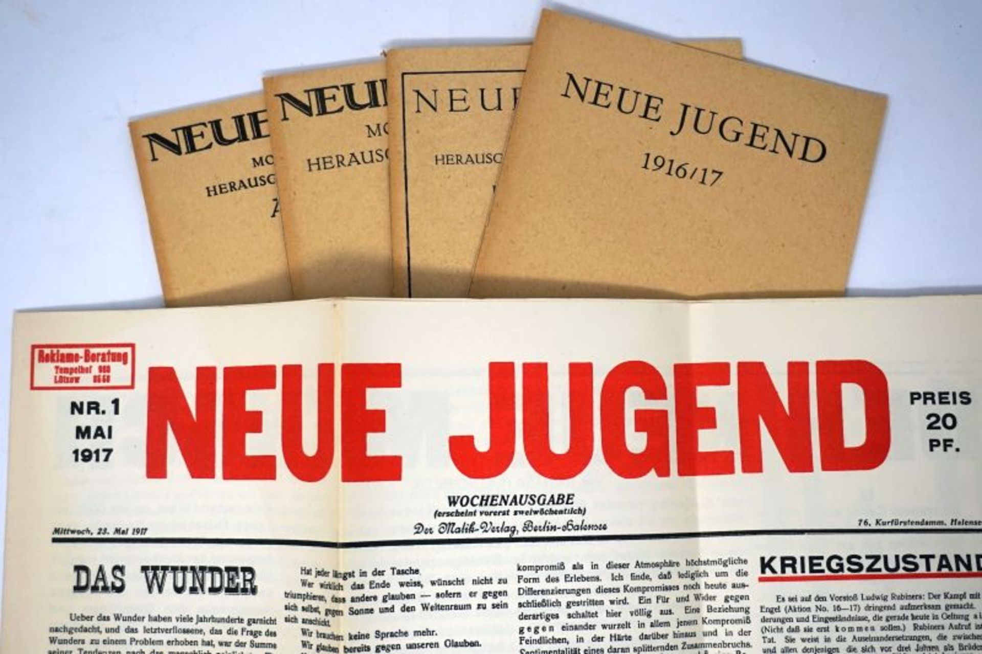 Neue Jugend: Reprint 1967 (und:) Der Gegner