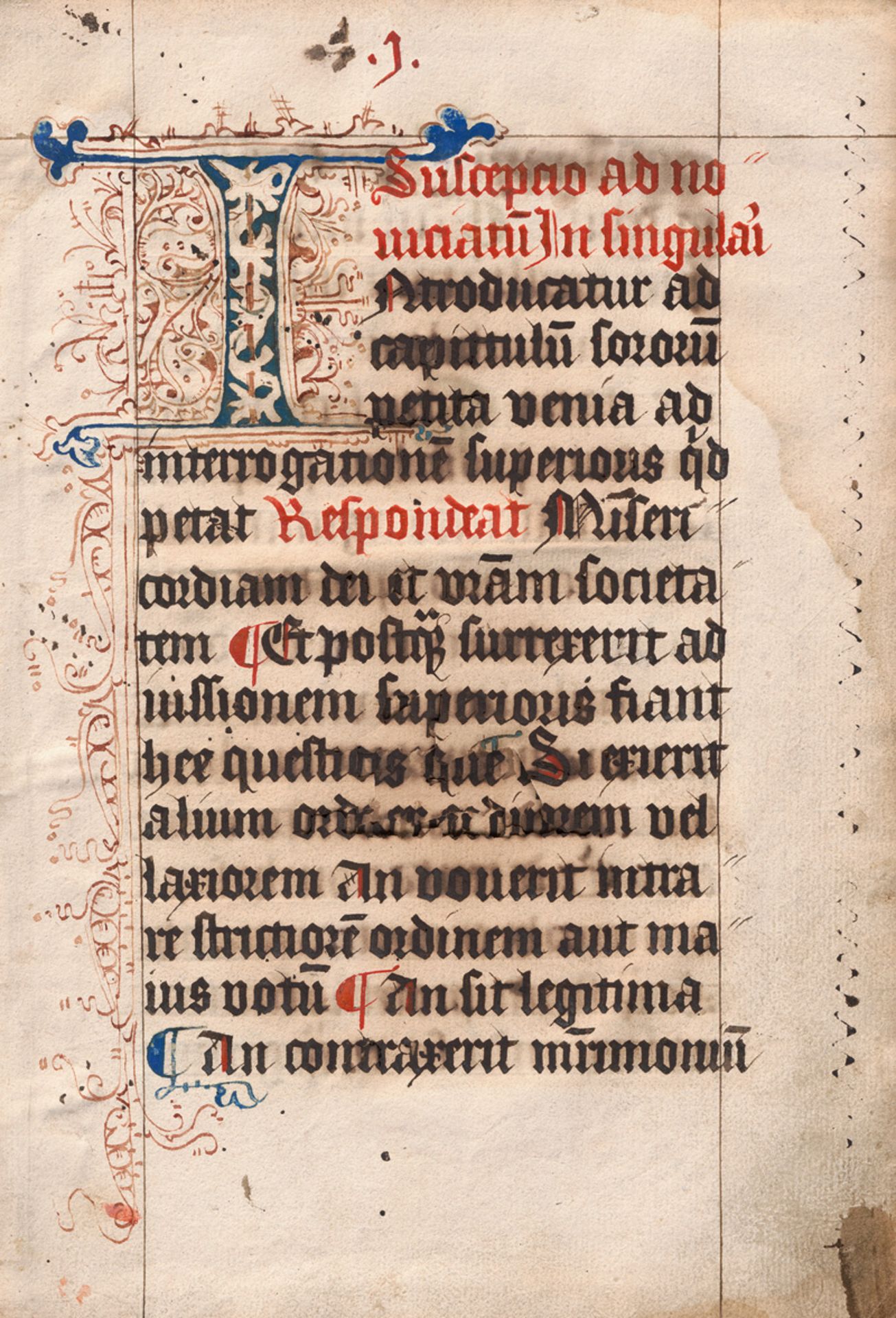 Susceptio ad novitiatum: Lateinische, Handschrift auf Papier. 3 Teile in 1 Band.  - Bild 2 aus 2