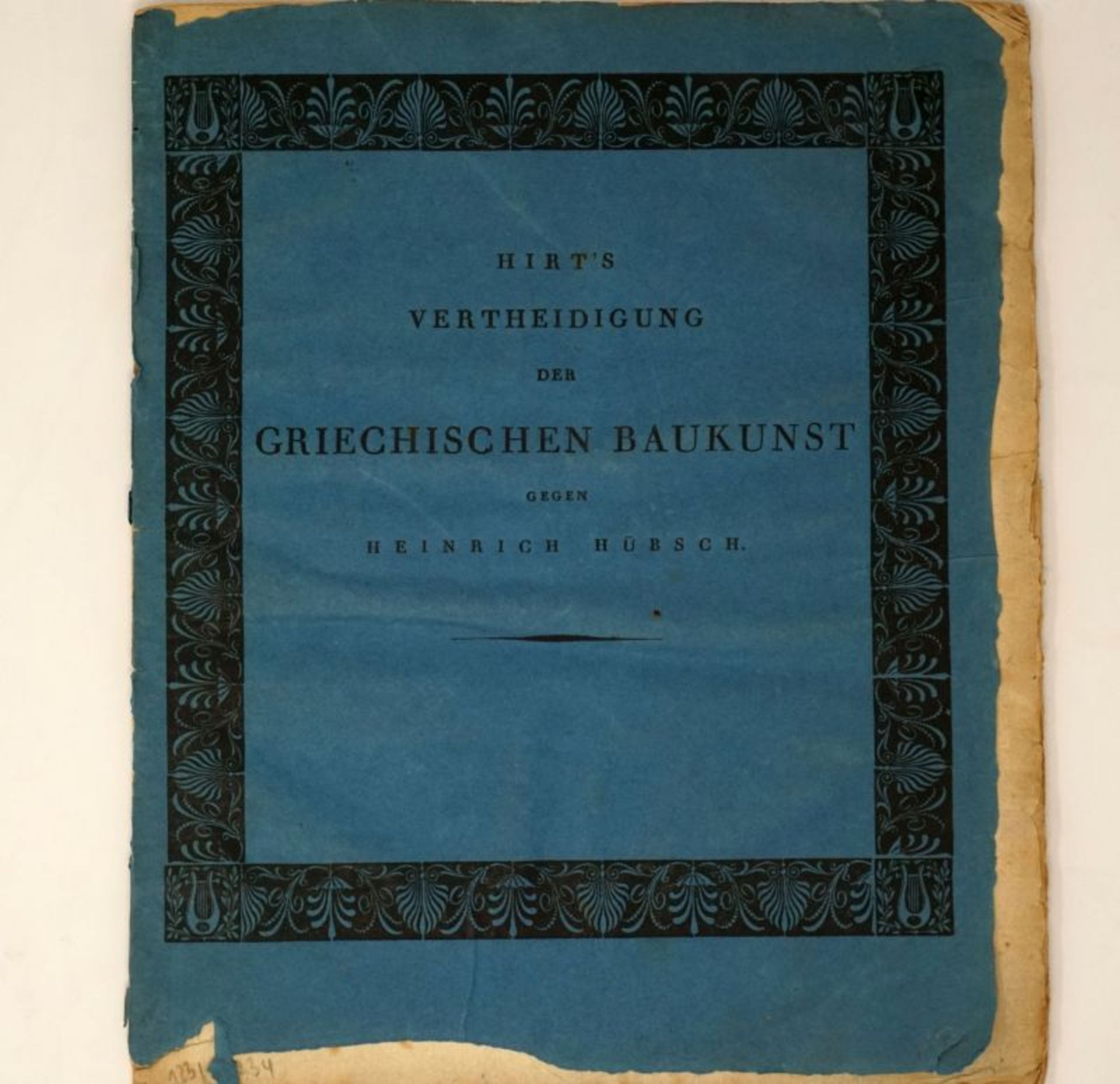 Hirt, Aloys Ludwig: Heinrich Hübsch über griechische Baukunst