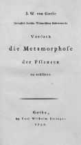 Goethe, Johann Wolfgang von: Versuch die Metamorphose der Pflanzen zu erklären