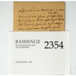 Tiedge, Christoph August: Signiertes Gedichtmanuskript 1825