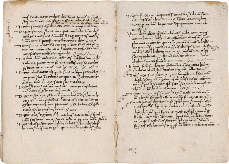 Bernhard von Clairvaux: Vita noviciorum. Lateinische Handschrift auf Papier