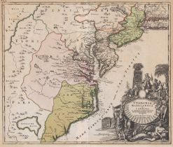 Homann, Johann Baptist: Virginia, Marylandia et Carolina in America