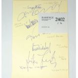 Spitzen-Prominenz: 19 Signaturen prominenter Zeitgenossen