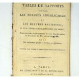 Tables de rapports: Les mesures républicaines et les mesures anciennes 