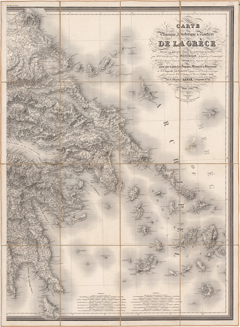 Lapie, Pierre: Carte physique, historique & routiére de la Gréce