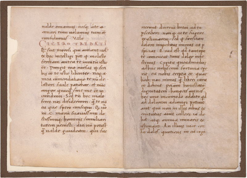 Cicero, Marcus Tullius: Epistolae ad familiares. Lateinische Handschrift auf Per...