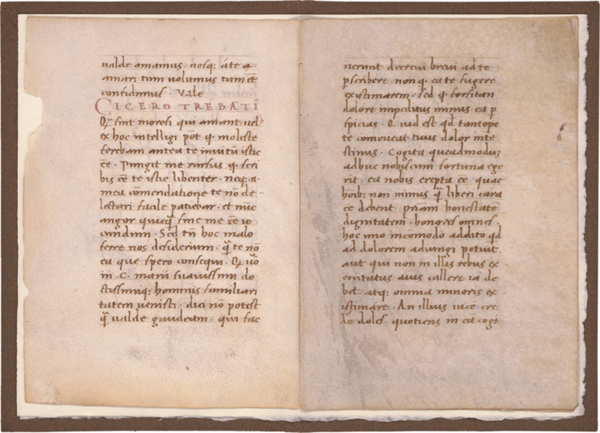 Cicero, Marcus Tullius: Epistolae ad familiares. Lateinische Handschrift auf Per...