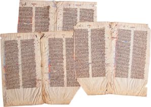 Exempla codicum medii aevi: Konvolut von Fragmenten aus sechs mittelalterlichen Hand...