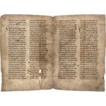 Beda Venerabilis: Fragment einer liturgischen Handschrift. Lateinische Han...