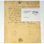 Matthisson, Friedrich von: Brief an Ch. A. G. Eberhard