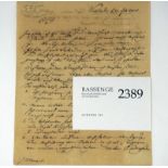 Gagern, Hans Christoph von: Brief 1808 an den Verleger Wilmans