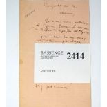 Carpeaux, Jean-Baptiste: Brief 1864