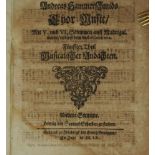 Hammerschmidt, Andreas: Chor-Music. 1652