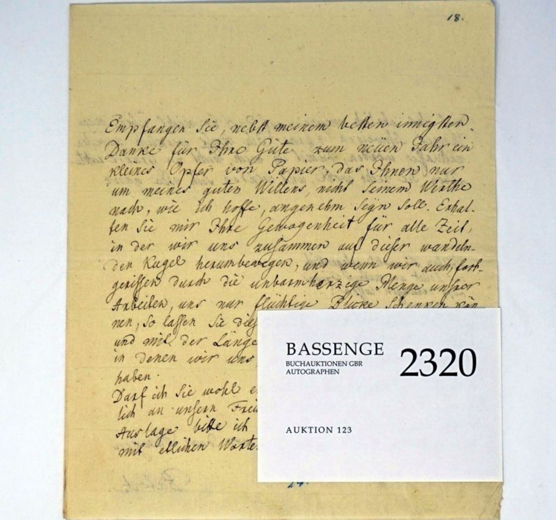 Batsch, August: Brief 1796