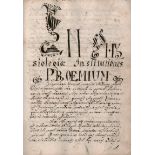 Institutionum medicarum: und "In Physiologiae Institutiones". Lateinische Handsch...