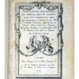 Basan, Pierre-François: Catalogue raisonné des différens objets de curiosités da...