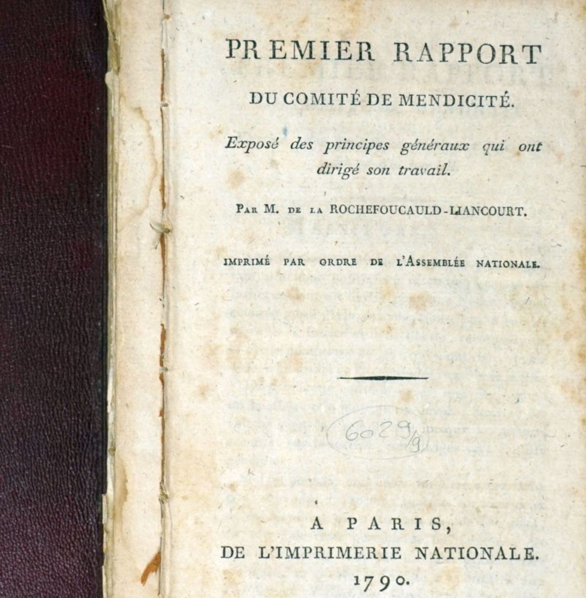 La Rochefoucauld-Liancourt, F. A. F...: Plan de travail du comité