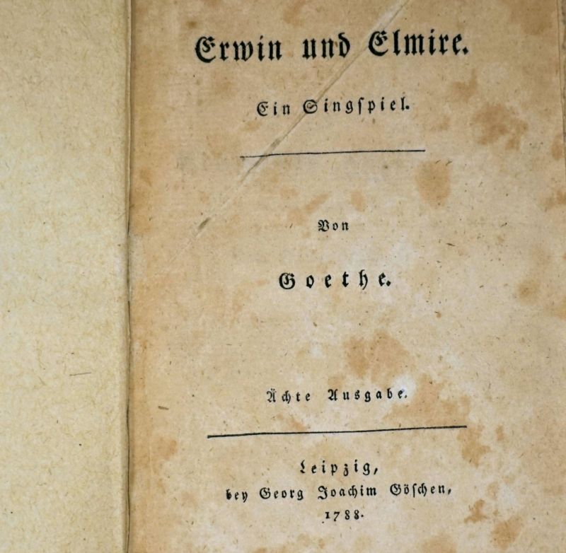 Goethe, Johann Wolfgang von: Erwin und Elmire