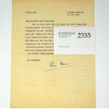 Mann, Thomas: Brief 1953 an Hans Margolius