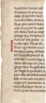 Evangelienlektionar: Fragmentblatt einer lateinischen Handschrift auf Pergame...