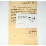 Moltke, Helmuth Graf von: Brief 1890