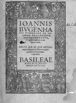 Bugenhagen, Johannes: In librum Psalmorum interpretatio
