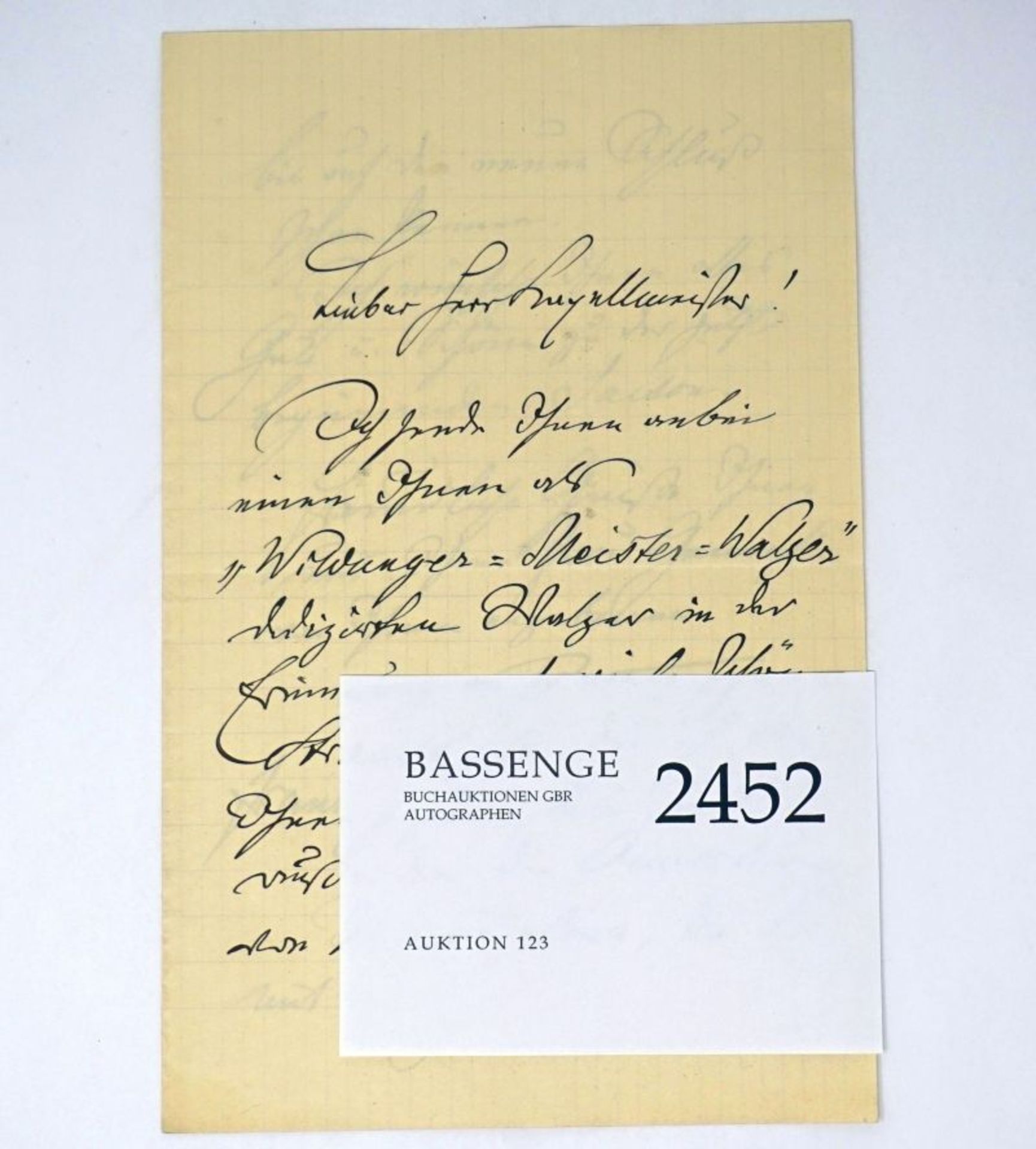Scholz, Bernhard: Brief 1908