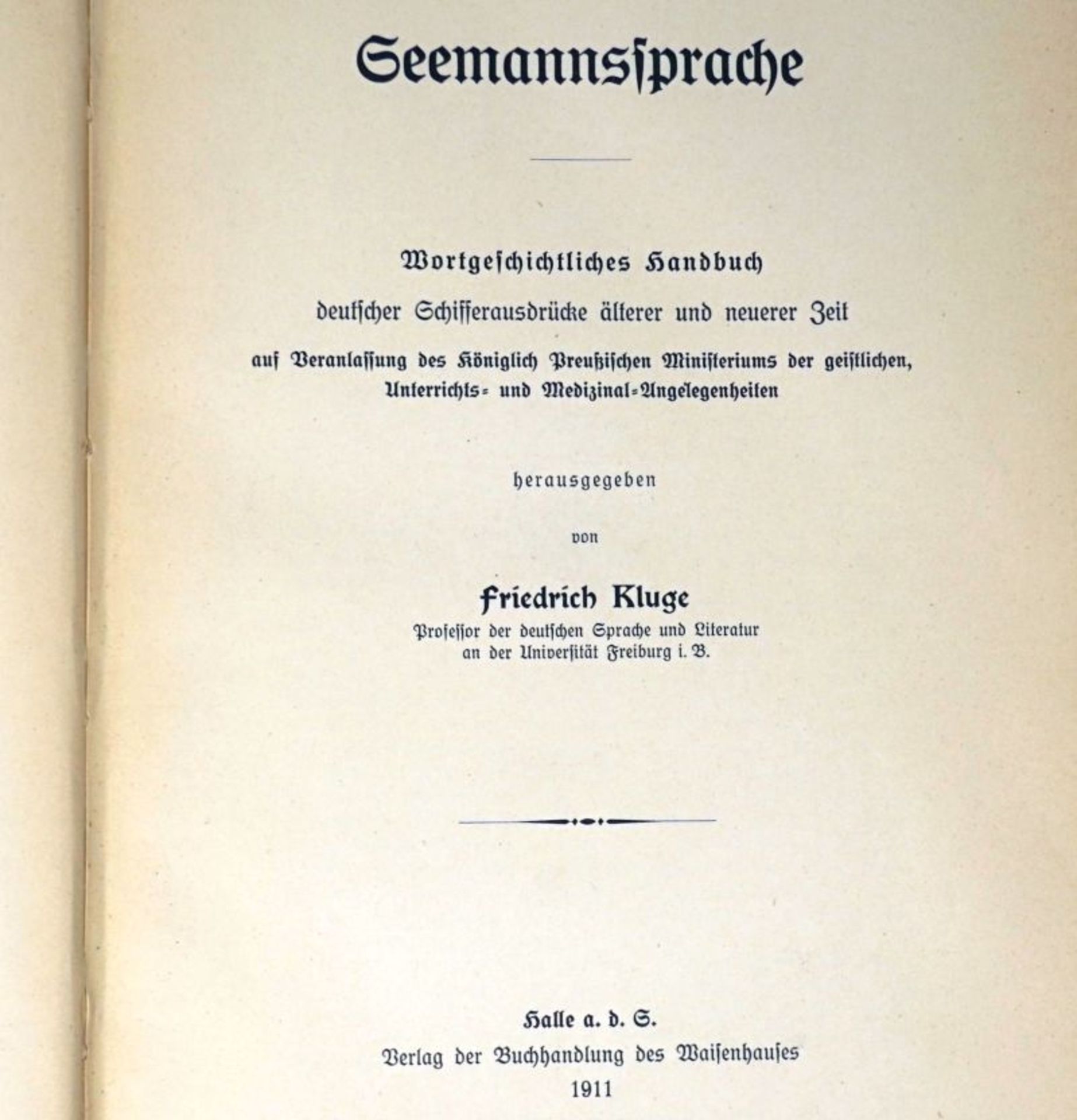 Kluge, Friedrich: Seemannsprache