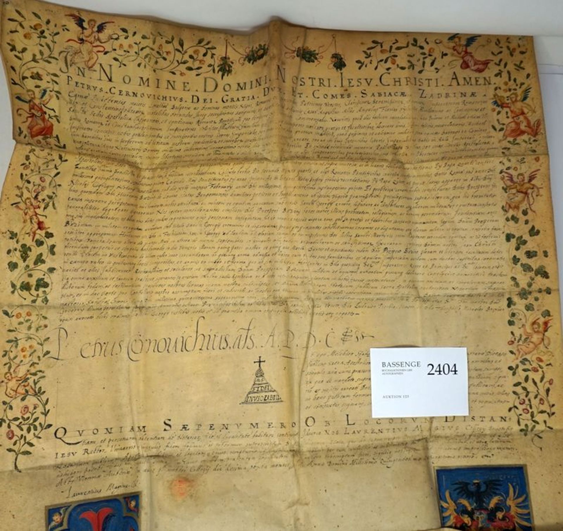 Petrus Cernovichius: Urkunde Wien 1579