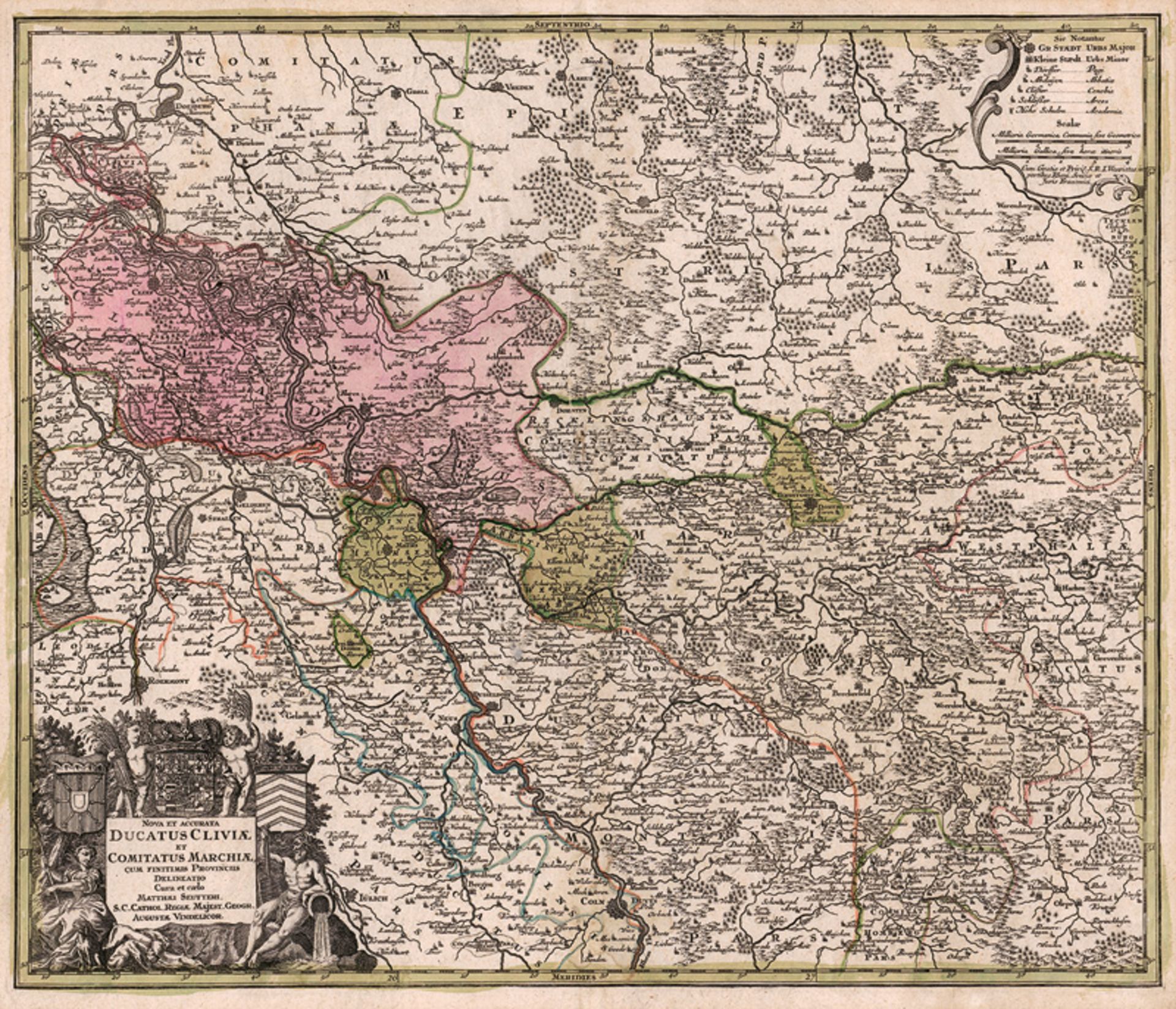 Seutter, Matthäus: Nova et accurata Ducatus Cliviae et Comitatus Marchiae