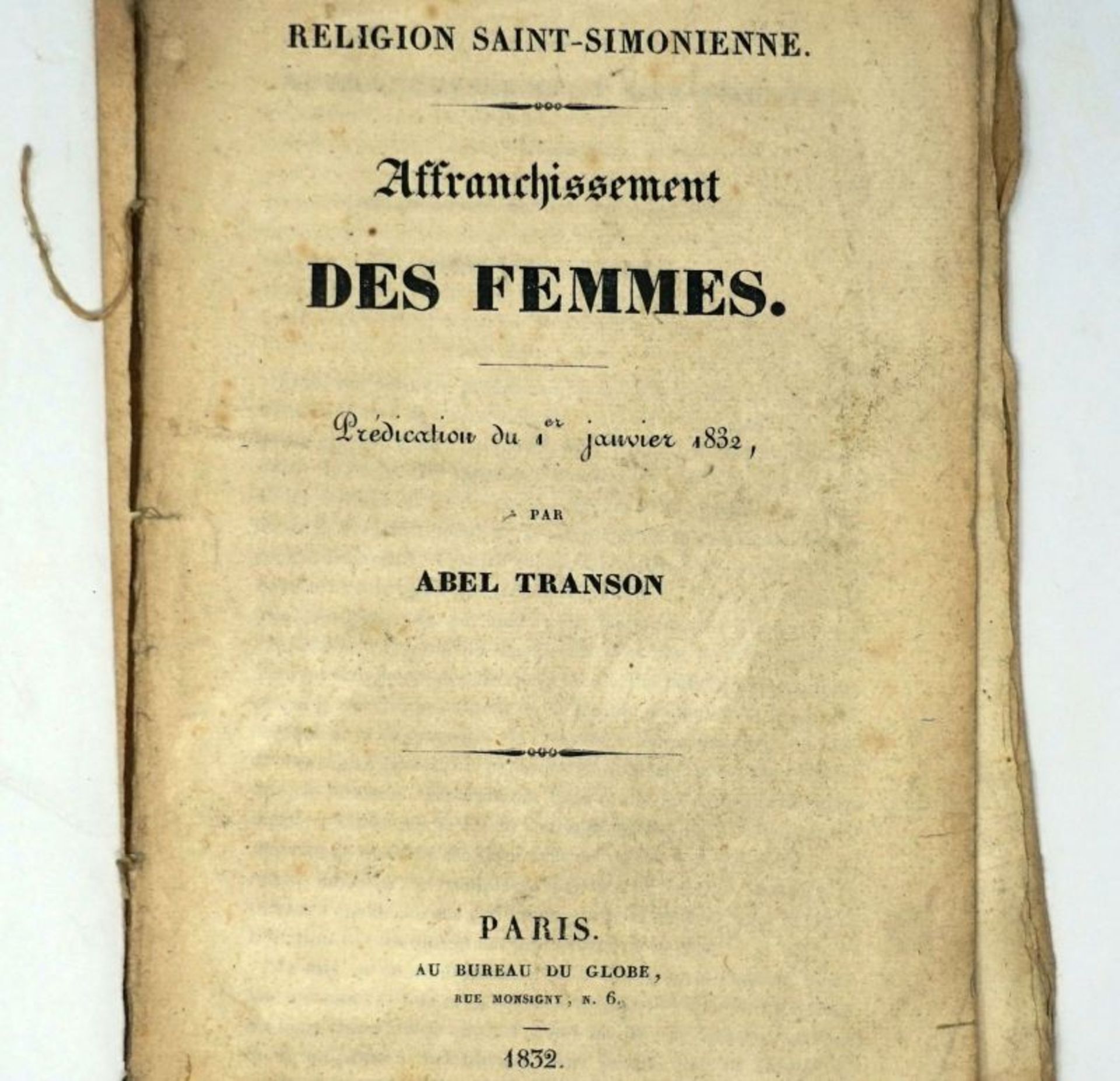 Transon, Abel: Affranchissement des femmes