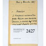 Puvis de Chavanne, Pierre: Brief 1887 an einen Kritiker