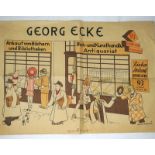 Flemig, Kurt: Georg Ecke. Buch- und Kunsthandlung. Antiquariat. Farbig...