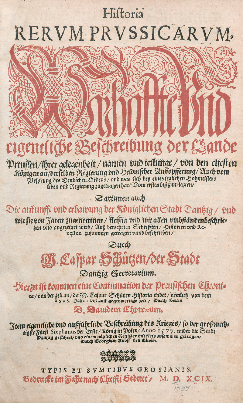 Schütz, Caspar: Historia rerum Prussicarum + Brandenburgisches Landrecht