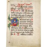 Cantus Gregorianus: Einzelblatt aus einer liturgischen Handschrift des Spätm...
