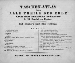 Stieler, Adolf: Taschen-Atlas. Über alle Theile der Erde 