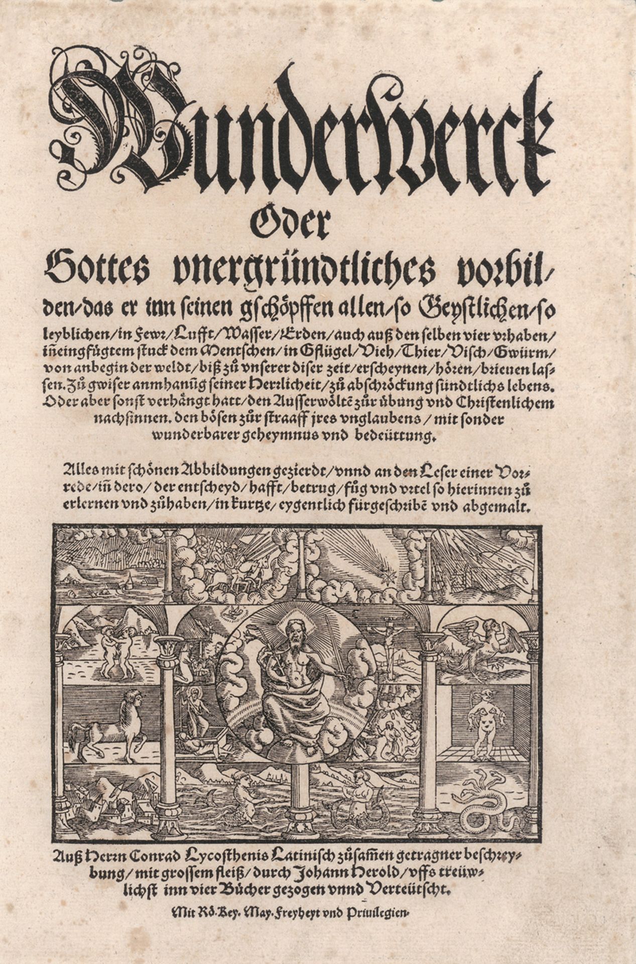 Lykosthenes, Konrad: Wunderwerck oder Gottes unergründtliches Vorbilden - Bild 3 aus 3