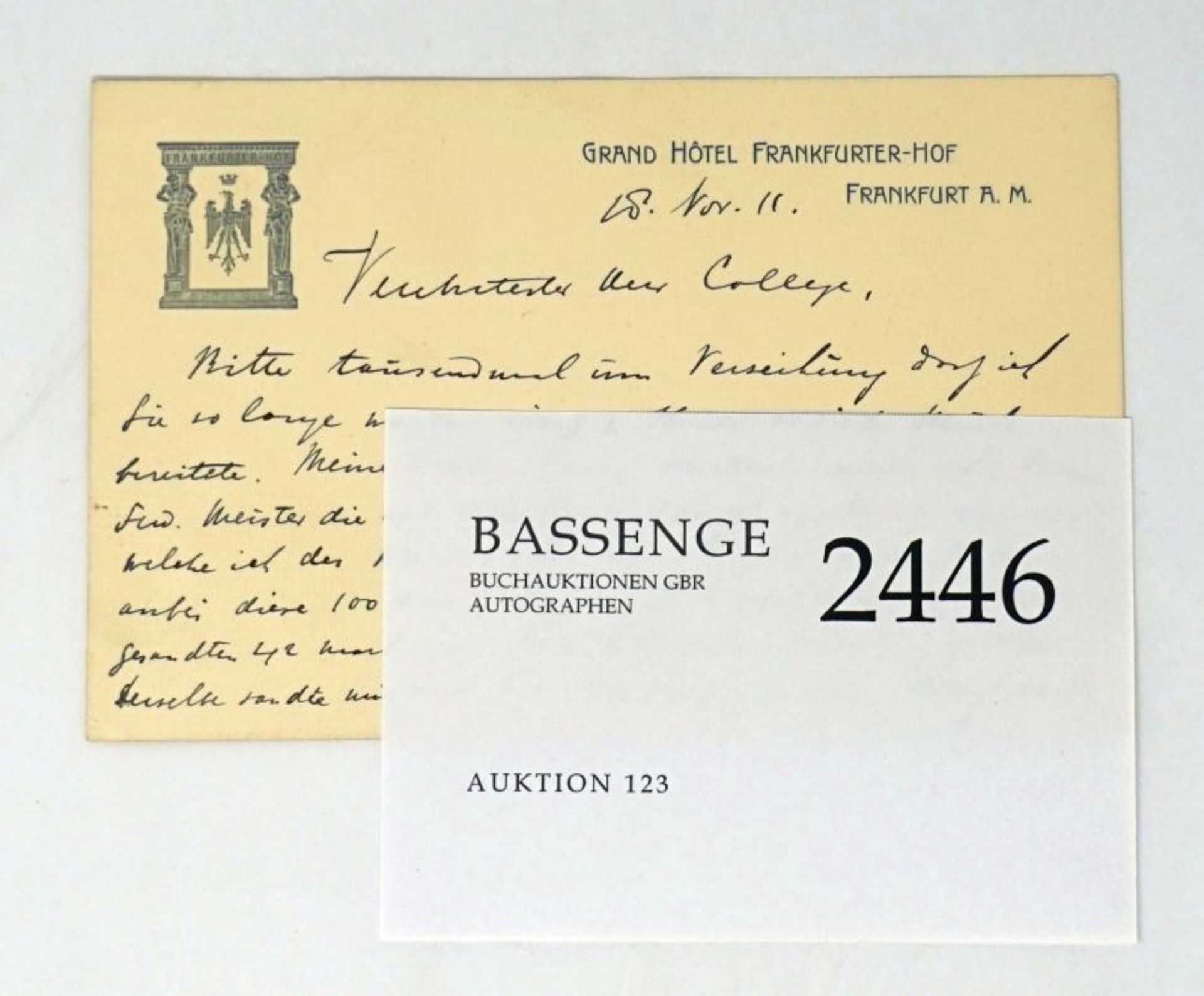 Mengelberg, Willem: Briefkarte 1911