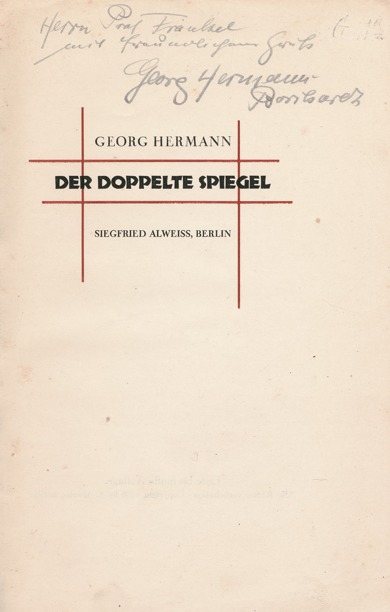 Hermann, Georg: 25 Werke des Autoren, davon 20 in Erstausgaben