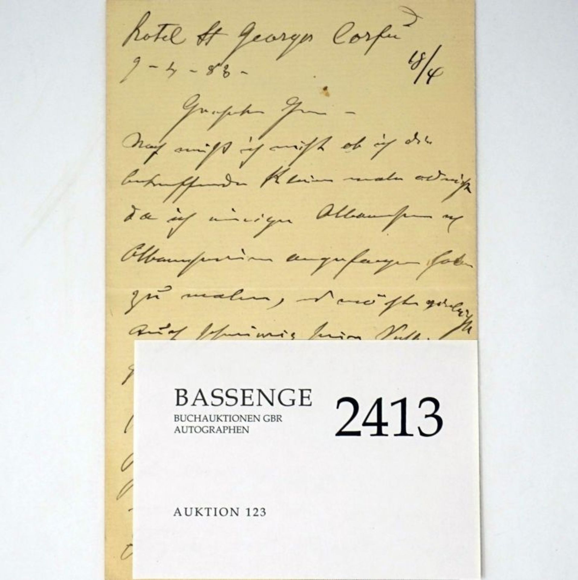 Buchser, Frank: Brief 1883