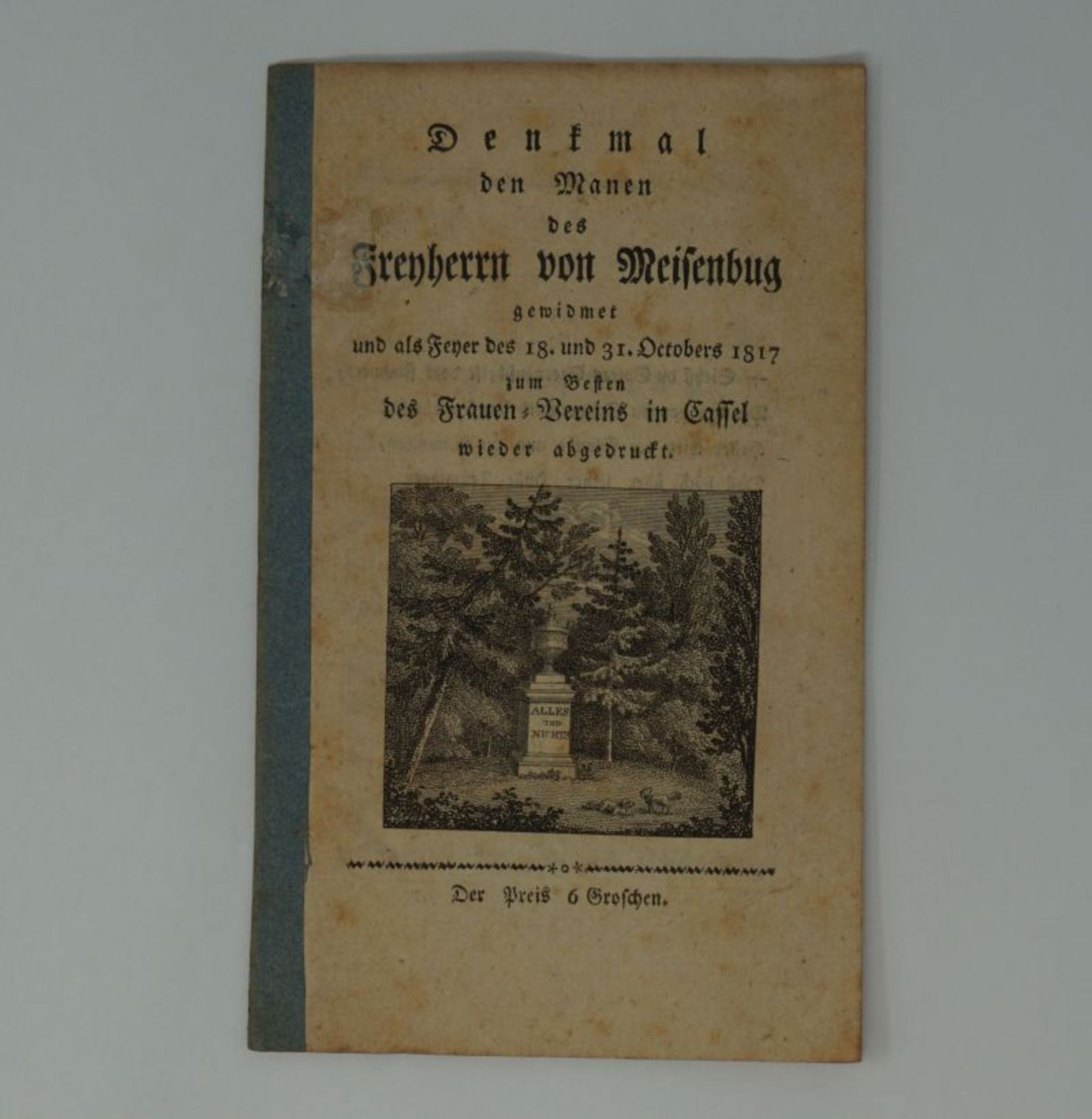 Schwertzel, Dorothea von: Denkmal den Manen des Freyherrn von Meisenbug gewidmet