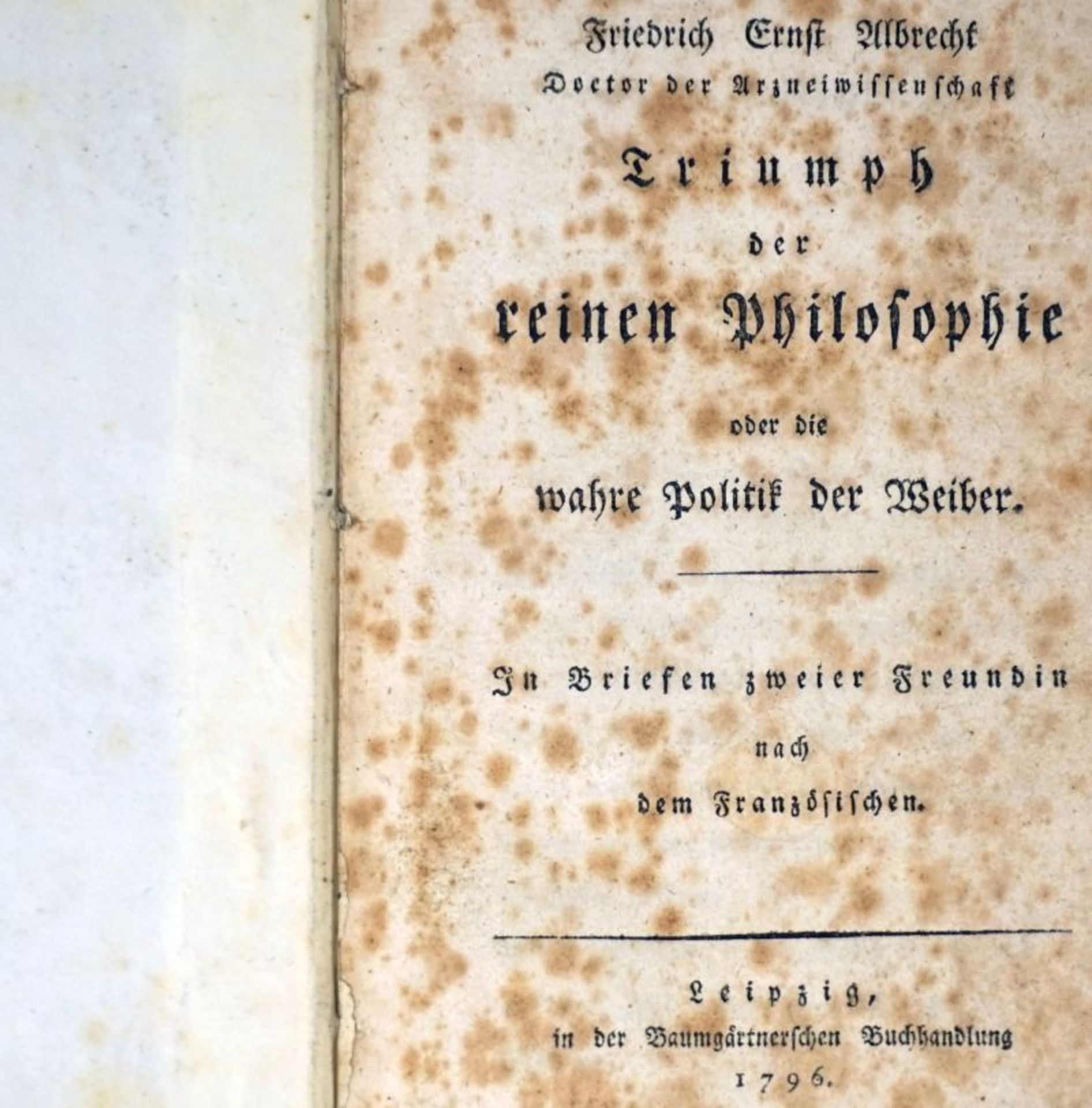 Albrecht, Johann Friedrich Ernst: Triumph der reinen Philosophie