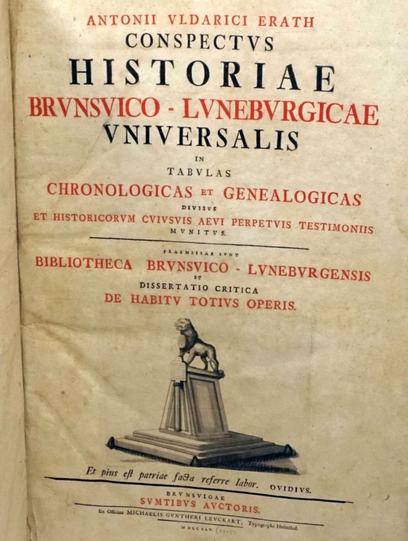 Erath, Anton Ulrich von: Conspectus historiae Brunsvico-Luneburgicae