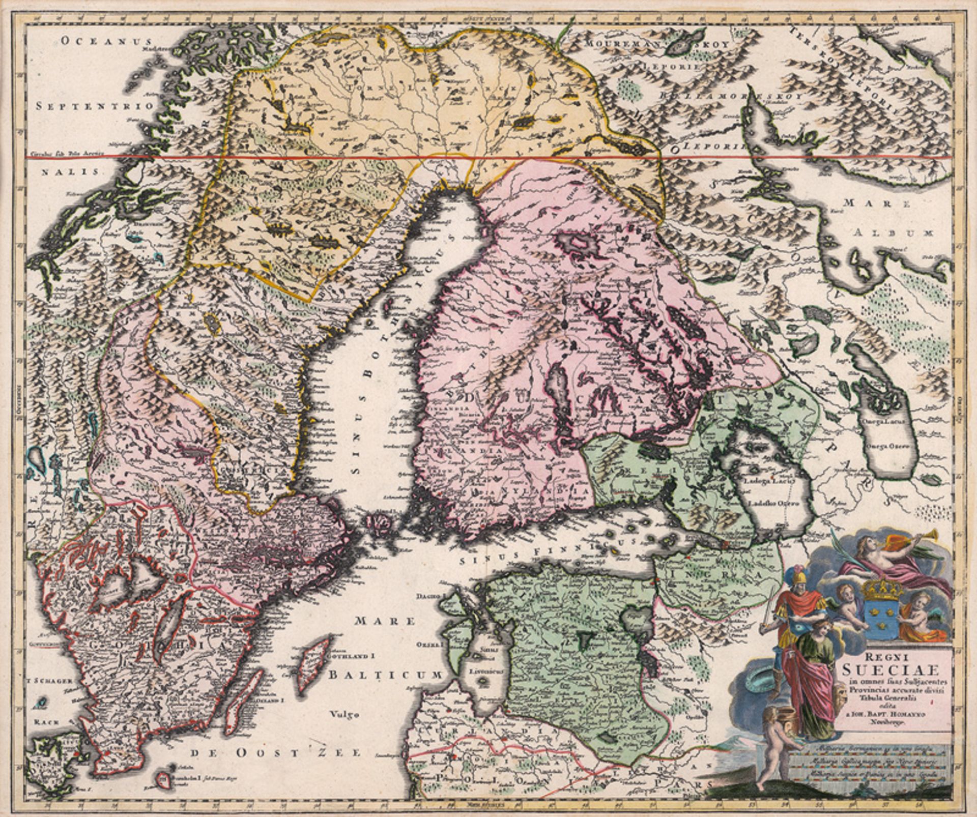 Homann, Johann Baptist und Schweden: Regni Sueciae. Kupferstichkarte